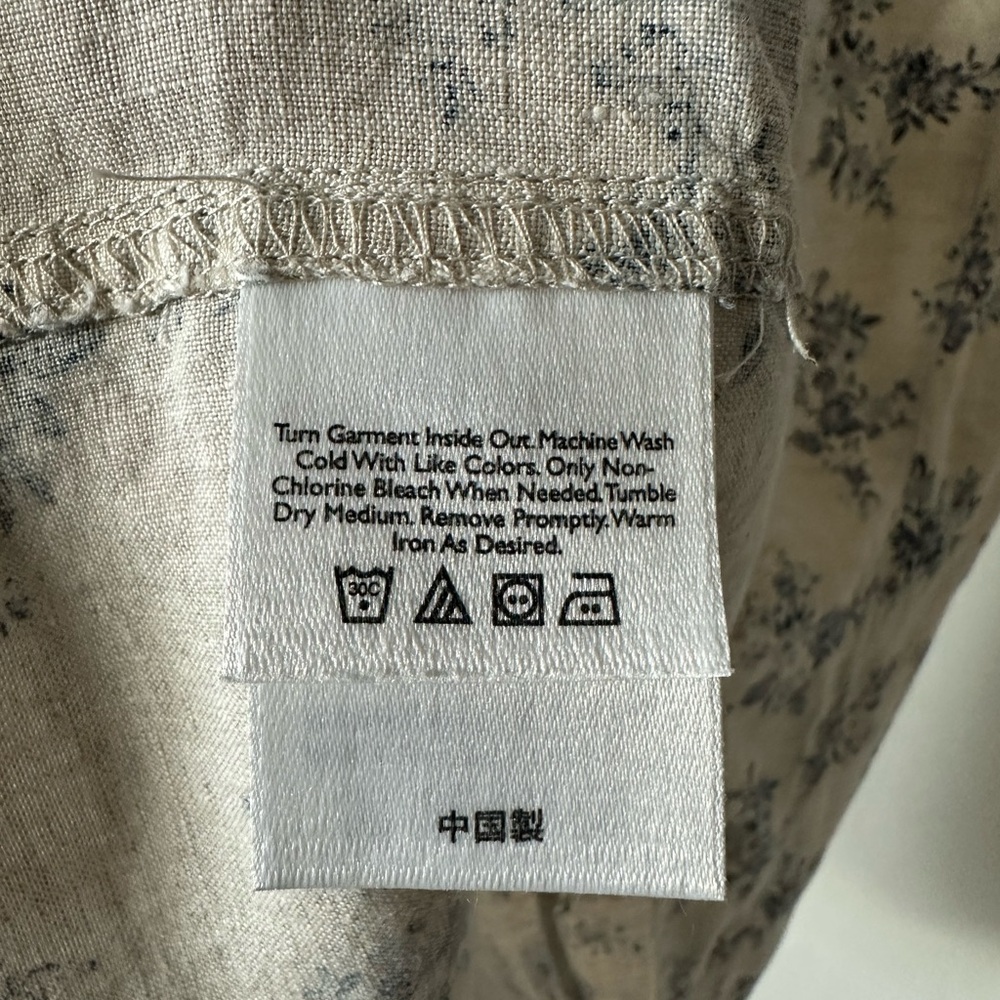 Eddie Bauer Cream and Blue Floral Maxi Dress - Picture 8 of 10